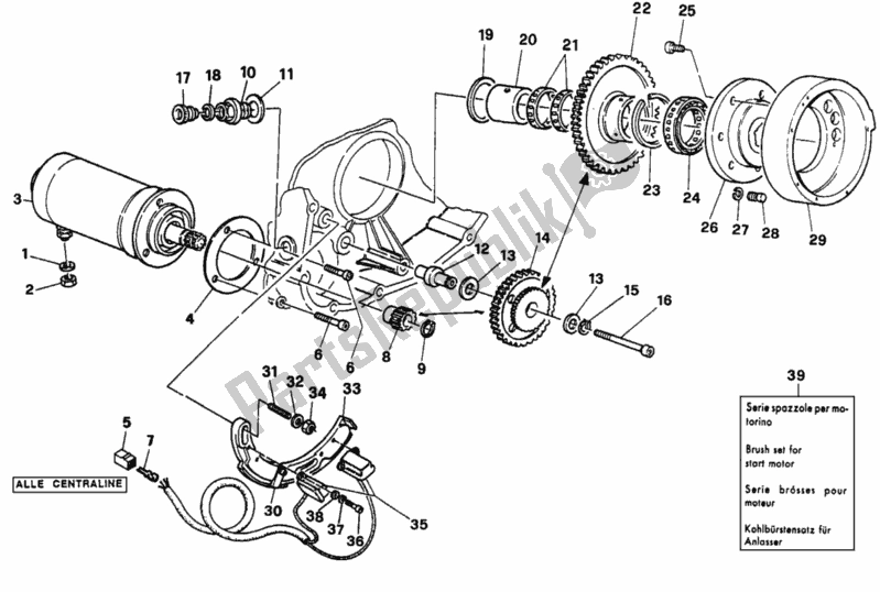 Tutte le parti per il Generatore - Motore Di Avviamento del Ducati Supersport 750 SS 1991